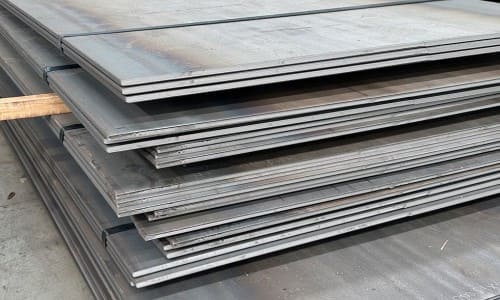 Heavy Duty Mild Steel MS Plates stacked at Taloja MIDC warehouse